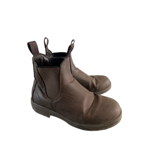 TAXI Brown Chelsea Ankle Boots Booties US 6.5 Faux Leather Vegan